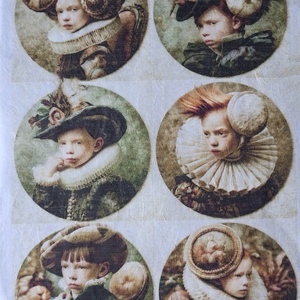 Hârtie de orez A4 Copii din epoca nobila (L) - Rice paper decoupage,  Hartie de orez imprimata A4 - accessorii și unelte - hârtie - hârtie decoupage - Artynos.ro