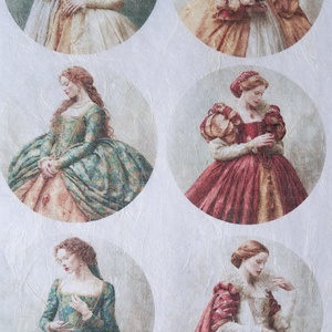Hârtie de orez A4 Ecouri din Gradinile Regale (D) - Rice paper decoupage, Hartie de orez imprimata A4  - accessorii și unelte - hârtie - hârtie decoupage - Artynos.ro