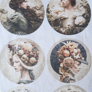 Hârtie de orez A4 Muzele Versailles-ului (D) - Rice paper decoupage, Hartie de orez imprimata A4  - accessorii și unelte - hârtie - hârtie decoupage - Artynos.ro