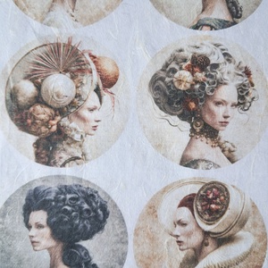 Hârtie de orez A4 Muzele Versailles-ului (D) - Rice paper decoupage, Hartie de orez imprimata A4  - accessorii și unelte - hârtie - hârtie decoupage - Artynos.ro