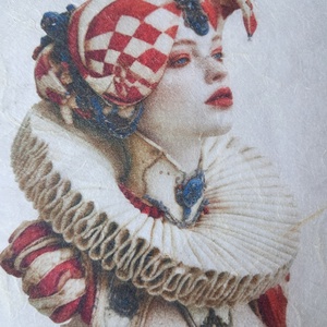 Hârtie de orez A4 Arlechina (A) - Rice paper decoupage, Hartie de orez imprimata A4 - accessorii și unelte - hârtie - hârtie decoupage - Artynos.ro