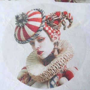 Hârtie de orez A4 Arlechina (A) - Rice paper decoupage, Hartie de orez imprimata A4 - accessorii și unelte - hârtie - hârtie decoupage - Artynos.ro