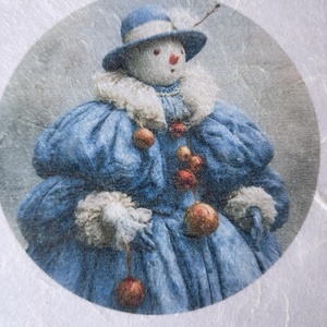 Hartie de orez A4  Snowman  (A) -  hartie de orez, rice paper decoupage A4 - accessorii și unelte - hârtie - hârtie decoupage - Artynos.ro