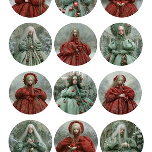 Hartie de orez A4  Winter doll  (A) -  hartie de orez, rice paper decoupage A4, Accessorii si unelte, Hartie, Hartie decoupage, Decoupage, transfer si tehnici servetel, ARTYNOS