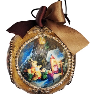 Glob - Craciunul in sat - crăciun - decorațiuni de crăciun de casă - pom de crăciun  - Artynos.ro