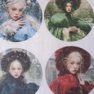 Hartie de orez A4  Hiver Elegant  (C) -  hartie de orez, rice paper decoupage A4 - accesorii și unelte - hârtie - hârtie decoupage - Artynos.ro