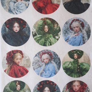 Hartie de orez A4  Hiver Elegant  (B) -  hartie de orez, rice paper decoupage A4 - accesorii și unelte - hârtie - hârtie decoupage - Artynos.ro