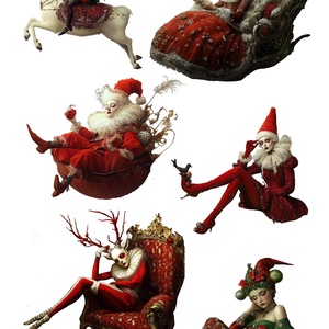 Hartie de orez A4, Artistic Rice Paper - Fantasy  Christmas (B), Accesorii si unelte, Hartie, Hartie decoupage, Decoupage, transfer si tehnici servetel, Coala de orez pentru decoupage,  cu elemente artistice dispuse individual, ideale pentru decupare s..., ARTYNOS