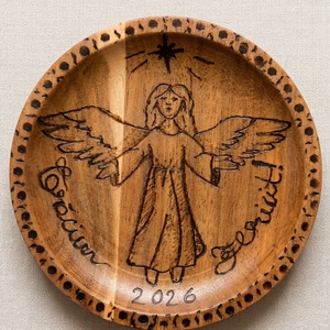 Tablou pirogravat manual, cadou de crăciun. - arte vizuale și accesorii  - sculptură - statuie lemn - Artynos.ro