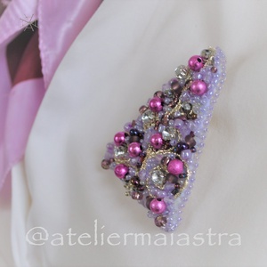 Brosa bradut mov accesorii sacou bijuterii handmade - bijuterii - broșă, insigne - insigne - Artynos.ro