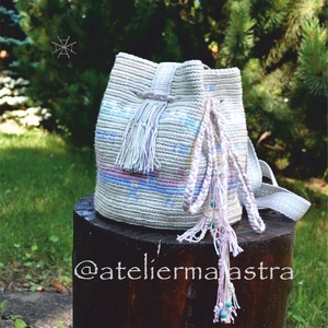 Geanta handmade motive geometrice linii puncte morse  - geantă și husă - genți de umăr și genți de mână - genți de umăr - Artynos.ro