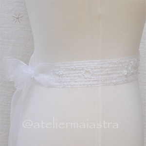 Esarfa dezgatit mireasa Stelute - accesorii nuntă - accesorii de nuntă - curele de nuntă, panglici - Artynos.ro