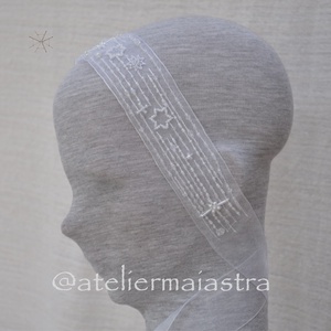 Esarfa dezgatit mireasa Stelute - accesorii nuntă - accesorii de nuntă - curele de nuntă, panglici - Artynos.ro