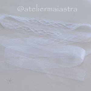 Esarfa dezgatit mireasa subtire cristale - accesorii nuntă - accesorii de nuntă - curele de nuntă, panglici - Artynos.ro