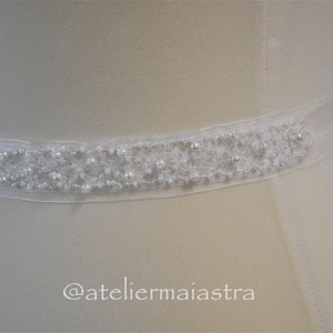 Esarfa pentru traditia dezgatitul miresei centura mireasa accesoriu par dezgatit mireasa, Accesorii nuntă, Accesorii de nuntă, Curele de nuntă, panglici, Broderie, Împletituri, broderie cu mărgele, ARTYNOS