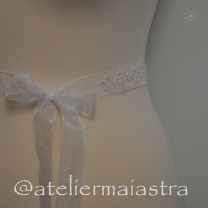 Esarfa dezgatit mireasa subtire margele - accesorii nuntă - accesorii de nuntă - curele de nuntă, panglici - Artynos.ro