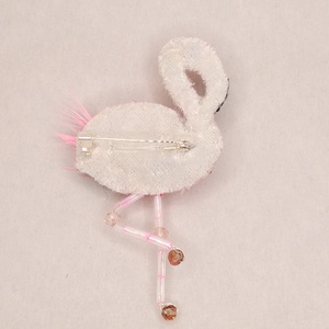 brosa flamingo roz 3D cristale handmade  accesorii femei, bijuterii cadou accesorii sacou bijuterii handmade - bijuterii - broșă, insigne - insigne - Artynos.ro