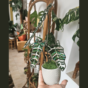 Planta din Cristale - Alocasia 02 - Suncatcher - casă & stil de viață - decorațiuni de casă - accesorii florale - ghiveci de plante - Artynos.ro
