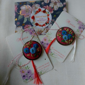 Broșă cu broderie manuală, Bijuterii, Broșă, insigne, Insigne, , ARTYNOS