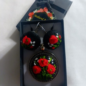 Set bijuterii cu broderie manuală, Bijuterii, Seturi de bijuterii, Broderie, ARTYNOS