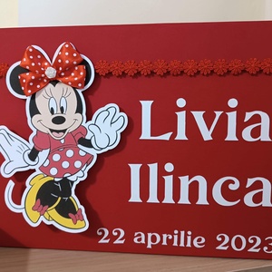 Cutie pentru dar botez fetițe, roșie, cu Minnie - jucării și echipamente pentru copii - daruri de botez - Artynos.ro