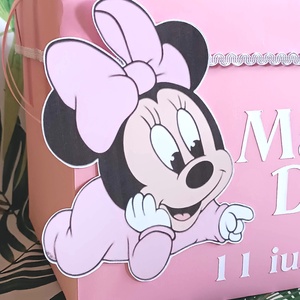 Cutie pentru dar botez fetițe Minnie roz - jucării și echipamente pentru copii - daruri de botez - Artynos.ro