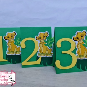 Numere masa botez baieti Lion King, Jucarii si echipamente pentru copii, Daruri de botez, Arta de hartie, ARTYNOS