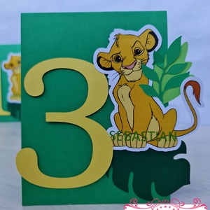 Numere masă botez băieți Lion King - jucării și echipamente pentru copii - daruri de botez - Artynos.ro