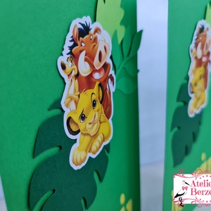 Meniuri botez verde junglă, Lion King - jucării și echipamente pentru copii - daruri de botez - Artynos.ro