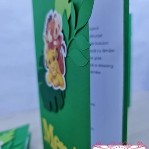 Meniuri botez verde junglă, Lion King - jucării și echipamente pentru copii - daruri de botez - Artynos.ro