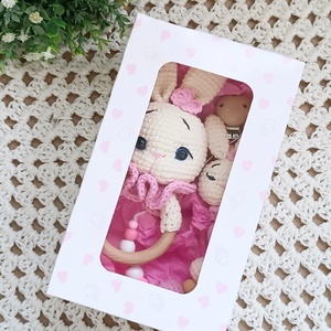 Set cadou bebeluși iepurași - jucării și echipamente pentru copii - jucării bebeluși - zurgălăi - Artynos.ro