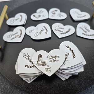 Placute personalizate pentru cocarde � MDF alb lacuit (5 cm) - Artynos.ro