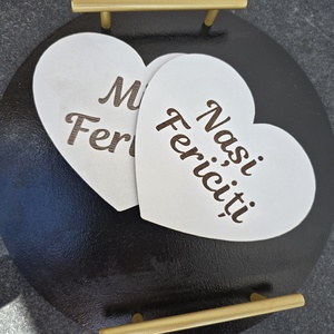 Inima personalizata din MDF alb lacuit � 18 � 15 cm - Artynos.ro