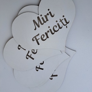 Forma inima Miri Fericiti sau Nasi Fericiti  15x18cm, Accesorii nunta, Materiale decor pentru nunta, Decoratiuni pentru masa de nunta , , ARTYNOS