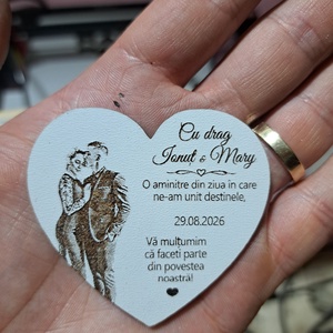 Mărturie nuntă gravată personalizată - accesorii nuntă - amintiri și cadouri de nuntă - mărturii - Artynos.ro