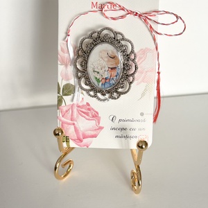 Mărțișor handmade, Bijuterii, Mărțișor, Decoupage, transfer și tehnici șervețel, ARTYNOS