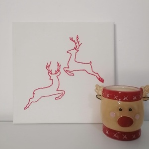 set 3 pânze brodate manual - Crăciun - accesorii de crăciun - decorațiuni de crăciun de casă - decorațiuni pentru casă de crăciun - Artynos.ro