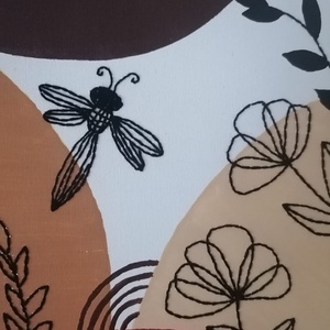 pânză brodată manual - natura  - casă & stil de viață - accesorii pentru decorat casa - decorațiuni de pereți, decorațiuni suspendate - decorațiuni perete, macramé - Artynos.ro