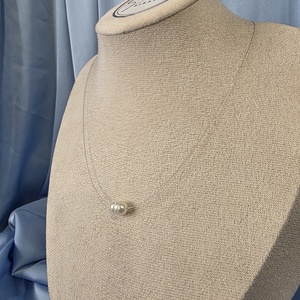 Colier pe fir transparent si perla de cultura  - accessorii și unelte - mărgea, componente de bijuterii - perlă adevărată - Artynos.ro