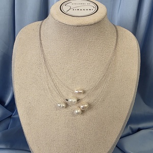 Coliere pe fir transparent si perla de cultura  - accessorii și unelte - mărgea, componente de bijuterii - perlă adevărată - Artynos.ro