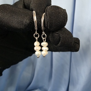 Cercei  din otel inoxidabil si perle de cultura  - Artynos.ro