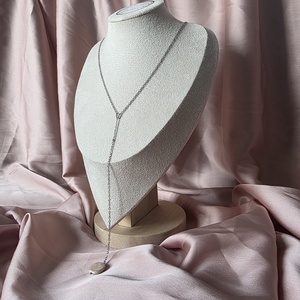 Colier lung din otel inoxidabil si perle de cultura  - Artynos.ro