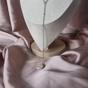 Colier lung din oțel inoxidabil și perle de cultură  - bijuterii - coliere - coliere cu pandative - Artynos.ro