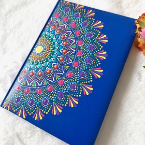 Agenda A5 pictata manual - Ritmuri de culoare, Casă & Stil de viață, Papetărie de hârtie, Caiete și jurnal, Obiecte pictate, Pictură, ARTYNOS