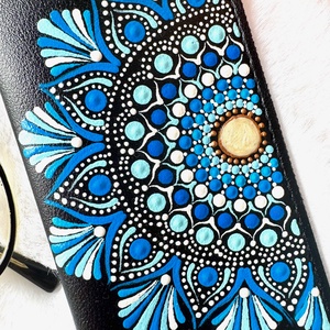 Etui ochelari -Blue Mandala - geantă și husă - portofele, huse, suporturi - toc ochelari - Artynos.ro