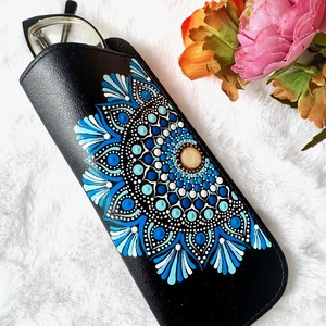 Etui ochelari -Blue Mandala - geantă și husă - portofele, huse, suporturi - toc ochelari - Artynos.ro