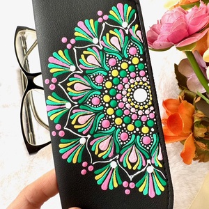 Etui ochelari -Pastel Spring, Geantă și husă, Portofele, huse, suporturi, Toc ochelari, Obiecte pictate, Pictură, ARTYNOS