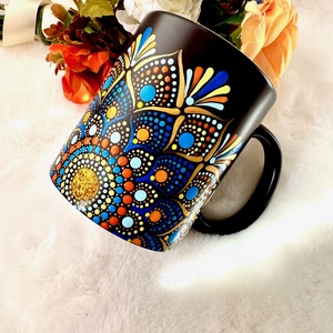 Cana pictata Deep Blue - casă & stil de viață - accesorii pentru echipamente de bucătărie - accesorii de servire - căni - Artynos.ro