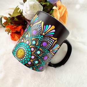Cana pictata Deep purple - casă & stil de viață - accesorii pentru echipamente de bucătărie - accesorii de servire - căni - Artynos.ro