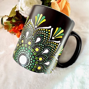Cana pictata Light Green - casă & stil de viață - accesorii pentru echipamente de bucătărie - accesorii de servire - căni - Artynos.ro